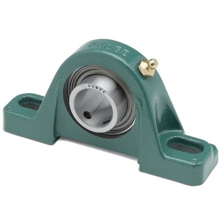 Dodge Industrial Pillow Block Bearing, 2 Bolt Pillow Block, 1-11/16 in. Bore, 2.06 in. Base to Center Height P2B-VSCB-111